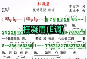 E调:   《枉凝眉》完整版。#简谱 