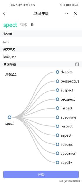 思维导图背单词day50：掌握词根spect学习11个单词 